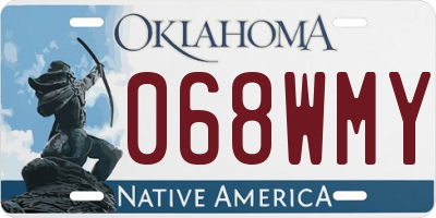 OK license plate 068WMY