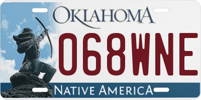 OK license plate 068WNE