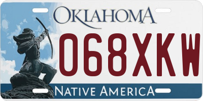 OK license plate 068XKW