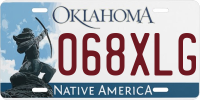OK license plate 068XLG