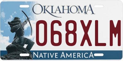 OK license plate 068XLM