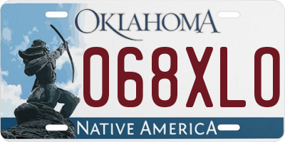 OK license plate 068XLO