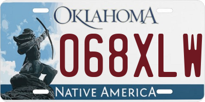 OK license plate 068XLW