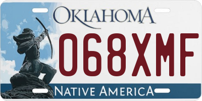 OK license plate 068XMF