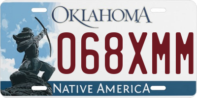 OK license plate 068XMM
