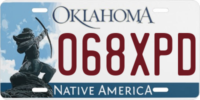 OK license plate 068XPD