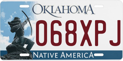 OK license plate 068XPJ
