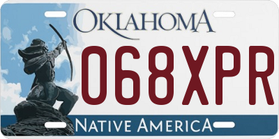 OK license plate 068XPR