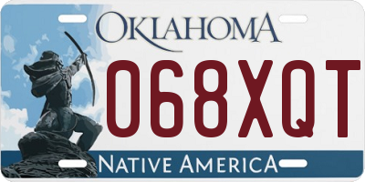 OK license plate 068XQT