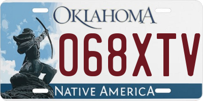 OK license plate 068XTV