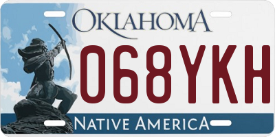OK license plate 068YKH