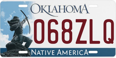 OK license plate 068ZLQ