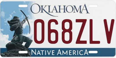 OK license plate 068ZLV