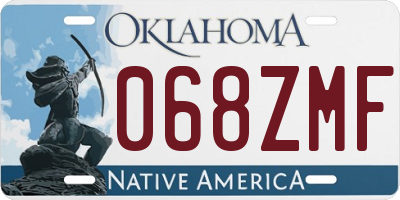 OK license plate 068ZMF