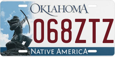 OK license plate 068ZTZ