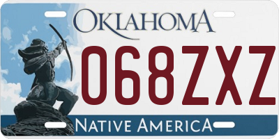 OK license plate 068ZXZ