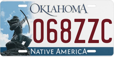 OK license plate 068ZZC