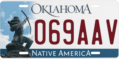 OK license plate 069AAV