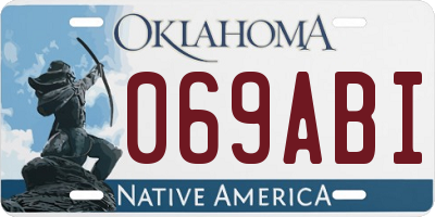 OK license plate 069ABI