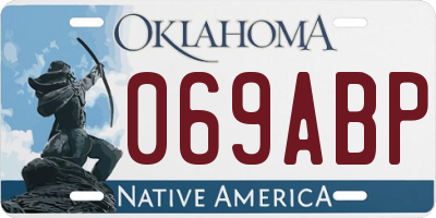 OK license plate 069ABP