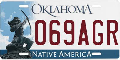 OK license plate 069AGR