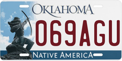 OK license plate 069AGU