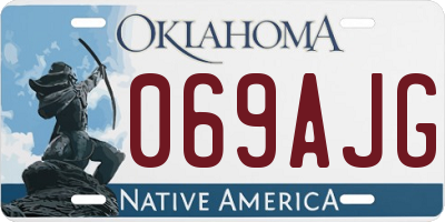OK license plate 069AJG