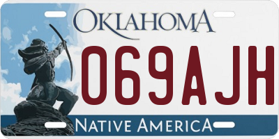 OK license plate 069AJH