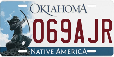 OK license plate 069AJR