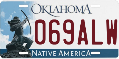 OK license plate 069ALW