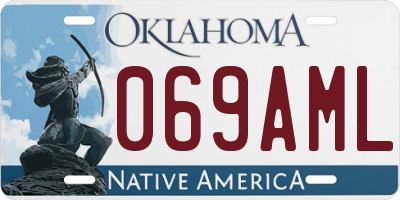OK license plate 069AML