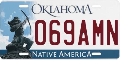 OK license plate 069AMN