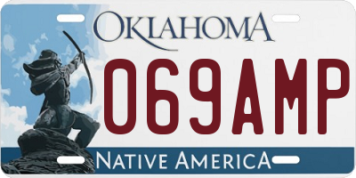 OK license plate 069AMP