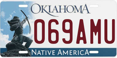 OK license plate 069AMU