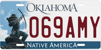 OK license plate 069AMY