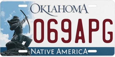 OK license plate 069APG