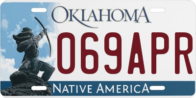 OK license plate 069APR