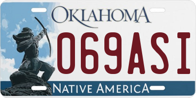 OK license plate 069ASI