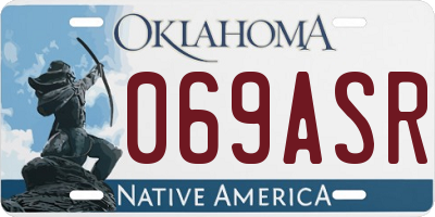 OK license plate 069ASR