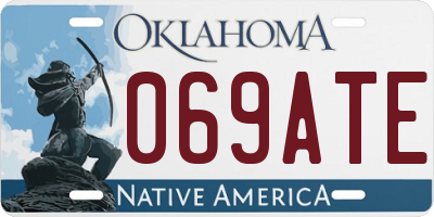 OK license plate 069ATE