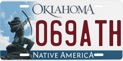 OK license plate 069ATH