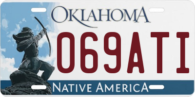 OK license plate 069ATI
