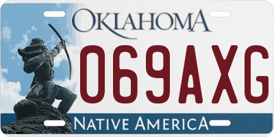 OK license plate 069AXG