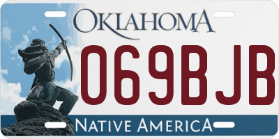 OK license plate 069BJB