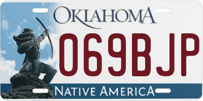 OK license plate 069BJP