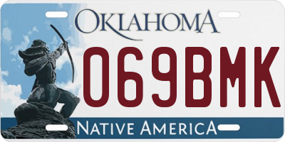 OK license plate 069BMK