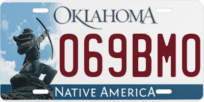 OK license plate 069BMO