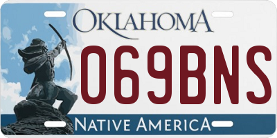 OK license plate 069BNS