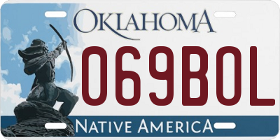 OK license plate 069BOL