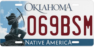 OK license plate 069BSM